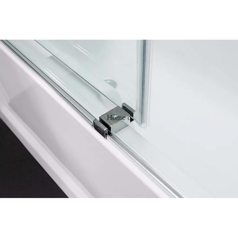 HT-1 45-48w*76h Chrome Double Sliding Frameless Shower Door