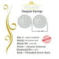 thumbnail image 5 of King of Bling's 10K Real Yellow Gold Real Diamond 1.25CT Men's/Women's Stud Round Earring, 5 of 12