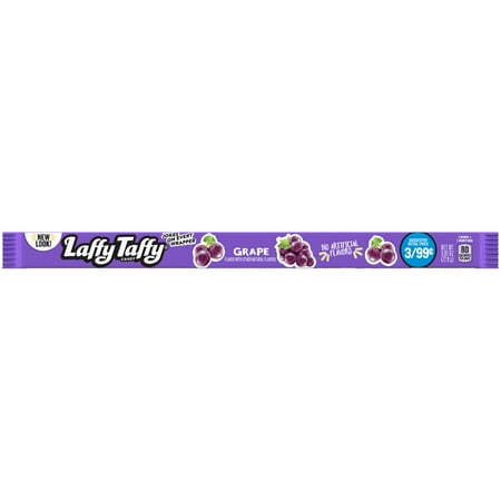 Laffy Taffy Grape Rope Chewy Candy, 0.81oz (Box of 24)