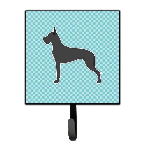 Carolines Treasures BB3775SH4 Great Dane Checkerboard Blue Leash or Key Holder