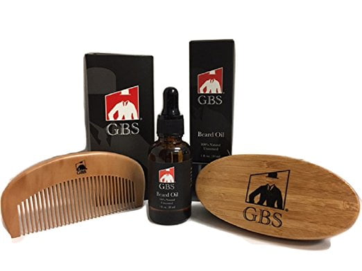 GBS Premium Wooden Grooming Kit Contain Beard Oil & Brush Stylish Comfortable & Durable