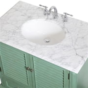 Elegant Lighting VF30536VM Rhodes 36 Free Standing Single Basin Vanity Set - Vintage Mint