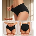 thumbnail image 5 of Womens Underwear Seamless Full Coverage Breathable Briefs No Show Silky Stretch High Waisted Ladies Panties 6 Pack, 5 of 14
