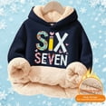thumbnail image 2 of WAYUTE Girls Sweatshirts Boys Lined Hoodie Soft Warm Pullover with Print Kids Casual Sweatshirt for Outdoor Activities Play, 2 of 3