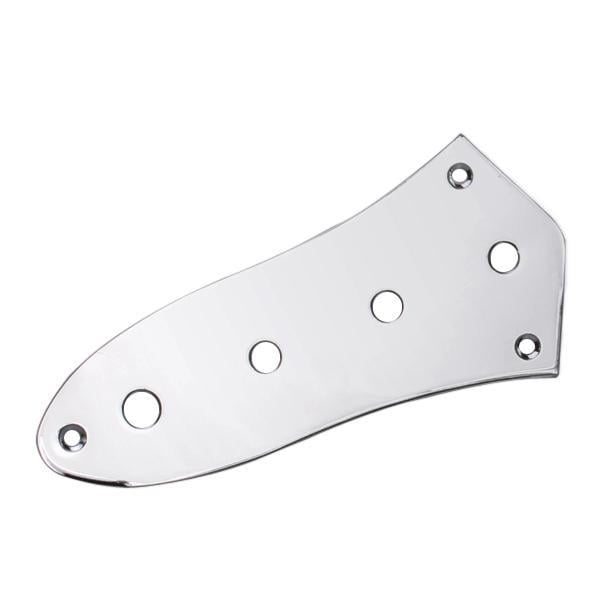 Placa de control para bajo de jazz cromado Yuyangstore licencia de Control de material acero de 4 Orificios para Piezas de Guitarra Accesorios