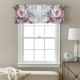 thumbnail image 3 of Window Valance for Kitchen, Lavender Rose Pastoral Wildflower Board Rod Pocket Short Curtain for Small Windows, Light Filtering Decorative Valance, 56 x 16 Inch, 1 Panel, 3 of 9