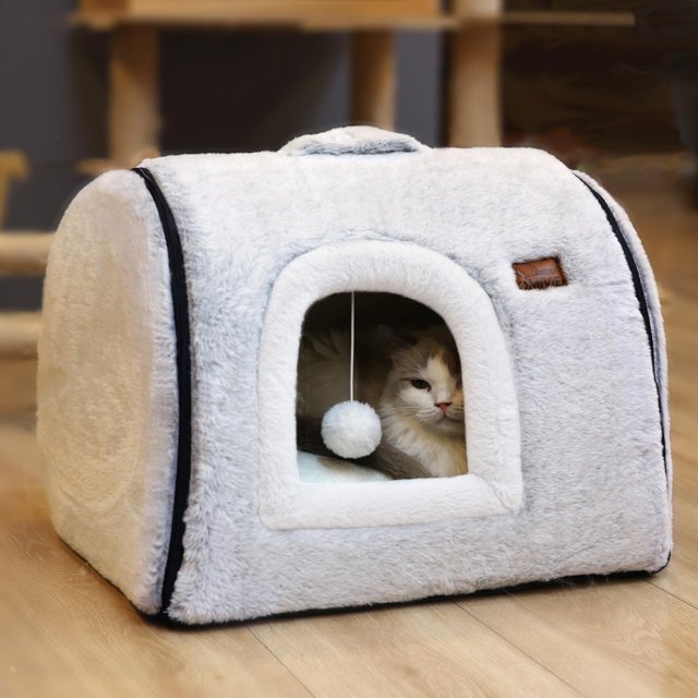 Cueva Cama para Gatos OMLIVLIES Suave y Cómoda para Gatos de Interior