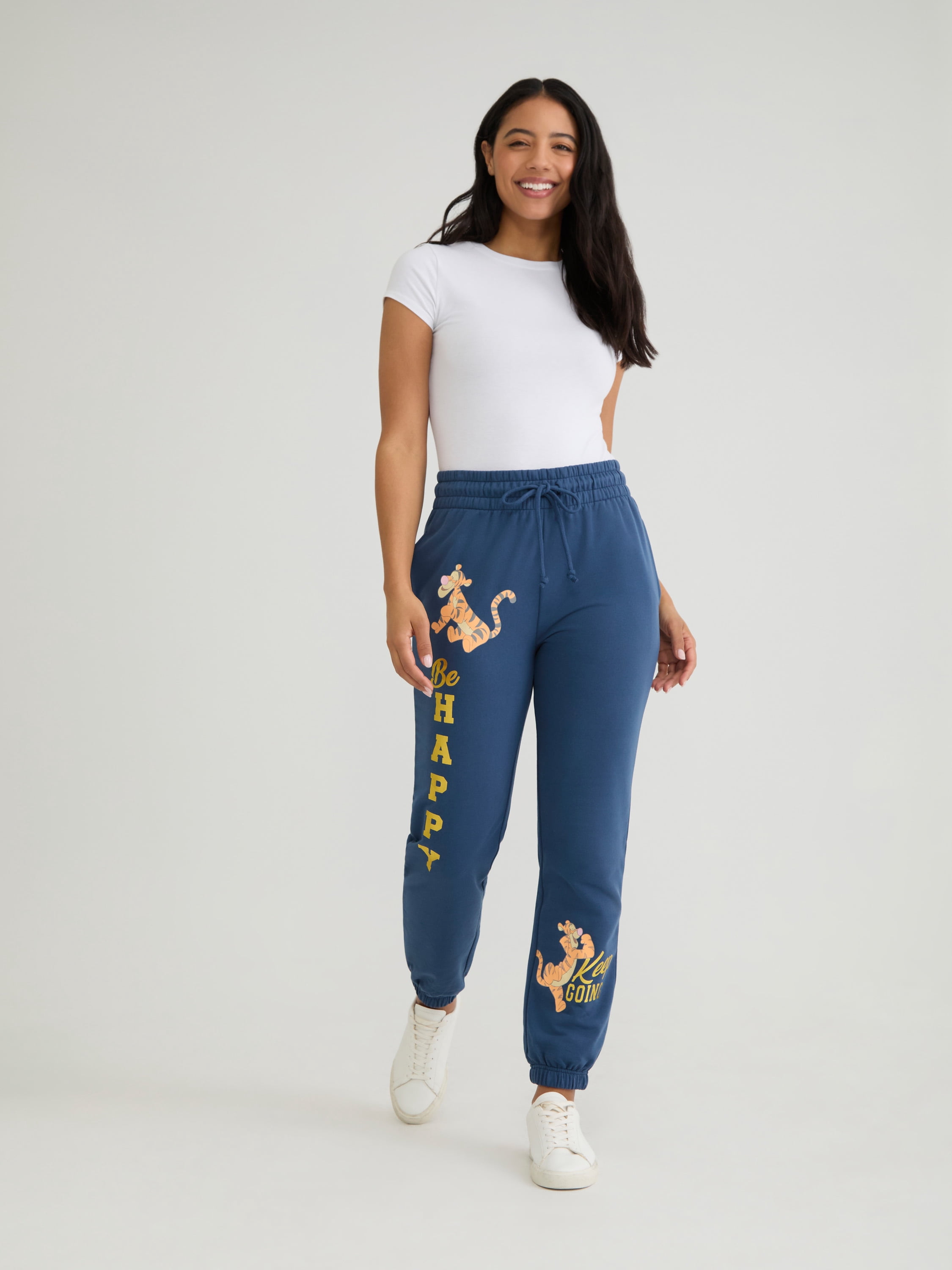 Disney Women’s and Women’s Plus Tigger Graphic Print Joggers, 29'' Inseam, Sizes XXS-2XL