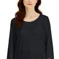thumbnail image 2 of Karen Scott Womens Lattice Trim Top Deep Black M, 2 of 3