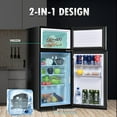 thumbnail image 4 of Giantex Compact Refrigerator, 3.4 cu. ft. Mini Cooler Fridge, Freestanding Fridge w/Adjustable Thermostat, Black, 4 of 8