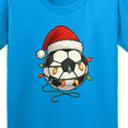thumbnail image 4 of Inktastic Soccer Ball Christmas Lights Santa Hat Youth T-Shirt, 4 of 5