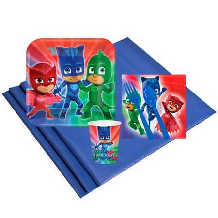 PJ Masks Childrens Party Supplies Pack - 8 Guests