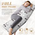 thumbnail image 7 of Zufioo Panda Bear Print 20x54 Inch Long Body Pillowcase, without Pillow Core, Pillow Case with Hidden Zipper, Ideal Gift for Home Furnishings, 7 of 7