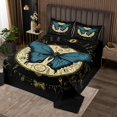 thumbnail image 2 of Erosebridal Boho Blue Butterfly Coverlet Set Queen, Hippie Astrology Bedding Set 3 Pieces, 2 of 5