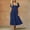 Navy, variant on Wedding Guest Dresses Flowy Dresses for Bride Party Dresses Pastel Women's Solid Color V Neck Summer Dress Short Sleeve Flare Dress A-Line Dress with Pockets Army Green 2X
