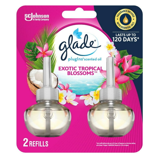 Glade Branchées® Huile parfumée Recharge, Fleurs tropicales exotiques