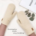 thumbnail image 6 of Winter Mittens for Women Warm Fleece Cozy Knit Thick Thermal Wool Snow Gloves & Mittens for Cold Weather Gifts, 6 of 6