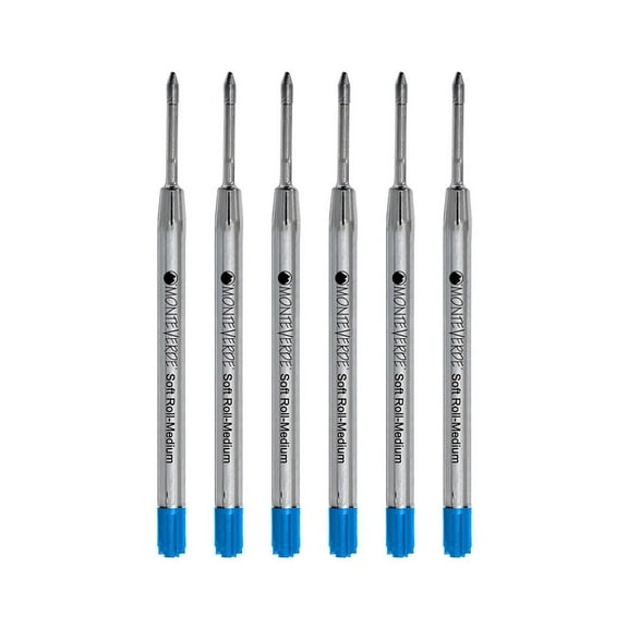 Monteverde Ballpoint Pen Refill Medium Point Blue Ink 6 Pack (P133TQ)