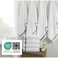 thumbnail image 5 of Chic Home Luxurious 3-Piece 100% Pure Turkish Cotton White Bath Towels 30" x 60" Striped Hem, 5 of 9