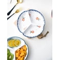 thumbnail image 3 of fuzhong-1 PCS Ceramic Portion Control Plate Divided Plate Dessert Dish Salad Plate Dinner Plate-8 Inch-Flower, 3 of 4