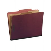 SJ Paper, SJPS60447, Pocket Dividers Classification Folders, 15 / Box, Red