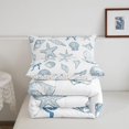 thumbnail image 5 of Manfei Sketch Conch Bowtie King Size Comforter Sets,Scallop Ocean Comforters King Size,Colorful Stars Reversible,3 Pieces,1 Comforter and 2 Pillowcases, 5 of 7