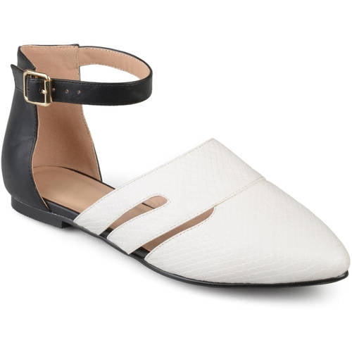 leather flats with ankle strap