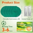 thumbnail image 3 of SCENTORINI Citronella Coils, 48 Pcs Lemongrass Incense for Backyards, Pool Side, Patio, Including Holder, 3 of 9