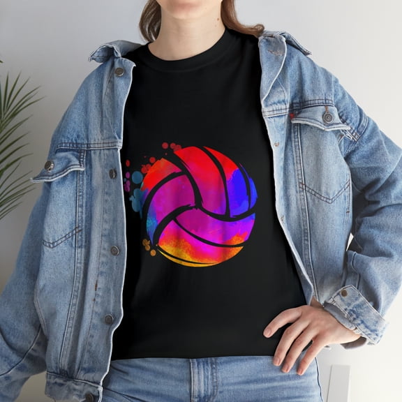 Colorful Volleyball Player Gift Colorsplash Gift T-Shirt