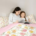 thumbnail image 4 of Homewish Pink Yellow Rose Bedding Comforter Set 7pcs, Spring Garden Flower King Bedding Sets, Simple French Style Reversible Bed Sheets, Luxury Bedroom Decor, 4 of 7