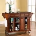 thumbnail image 6 of Pemberly Row Traditional Wood/Granite Top Kitchen Cart in Classic Cherry, 6 of 6