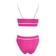 thumbnail image 4 of WILLBEST Traje de Baño Dama conjuntos de Bikini de Cintura Alta para Mujer Traje de Baño deportivo de Dos Piezas Trajes de Baño de Corte Alto con Bloques de Color, 4 of 4