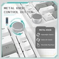 thumbnail image 4 of AJAZZ AK820 Mechanical Gaming Keyboard with Knob 75% Keyboard Hot Swappable Type-C Wired Gasket 5-Layer Noise Absorbing Foam White LED Backlit NKRO Linear Red Switch for PC/Win/Mac, 4 of 10