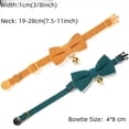 thumbnail image 4 of 2 Pack Soft Corduroy Cat Collars with Bow Tie & Bell, Adjustable Breakaway Cotton Kitty Bowtie Collar for Girl Boy Kitten, Small Pet Safety Collar for Cats, 4 of 8