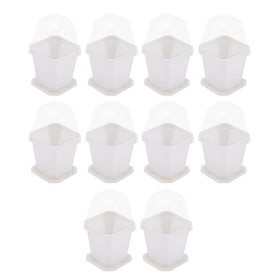 10 Sets Nursery Stuffed Flower Pot Indoor Pots for House Plants Plastic Plant Pot