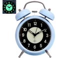thumbnail image 1 of Reloj despertador iluminado de 4 ", despertador dual analógico de cuarzo con despertador ruidoso y lámpara nocturna, 1 of 3