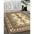 thumbnail image 2 of Ahgly Company Indoor Round Traditional Dark Sienna Brown Persian Area Rugs, 4' Round, 2 of 6