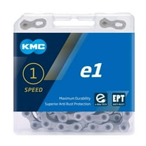KMC E1 EPT Single Speed eBike Chain, Dark Silver, 130 Link