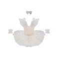 thumbnail image 4 of inlzdz Tutu Girls Dance Competition Dress Gymnastic Skirt Yellow 150, 4 of 7