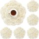 thumbnail image 1 of Juego de 6 alfombrillas redondas doradas con diseño elegante de acacia dulce y flores, alfombrilla redonda de vinilo para mesa de cocina, decoración para bodas y fiestas, 1 of 5