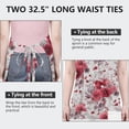 thumbnail image 6 of Pioneer Flower Floral Print Pattern Apron-Garden Aprons for Women with Pockets-Cotton Linen Waterproof Kitchen Cooking Gardening Aprons Adjustable for Kitchen,Cooking,BBQ and Salon 33x27 Inch, 6 of 7