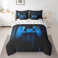 thumbnail image 2 of Homewish 3D Game Console Twin Bedding Sets 7-Piece for Boys, Neon Blue Gamepad Bedding Comforter Set, Modern Video Game Player Reversible Sheet Sets, Breathable Home Decor, 2 of 7