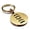 Gold, variant on Stainless Steel Mustache Dad Round Medallion Keychain Circle Ring