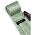 thumbnail image 4 of HISDERN Mens Plaid Tie Set Classic Woven Necktie with Pocket Square Cufflinks & Tie Clip Wedding, 4 of 9
