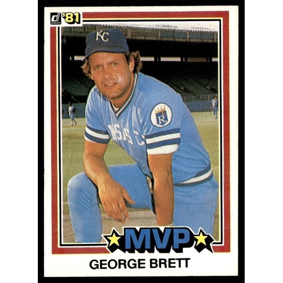 1981 Donruss Baseball Card George Brett MVP Kansas City Royals #491 NM