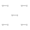 thumbnail image 1 of Guardurnaity Anillos para pezones Exquisito accesorio de joyería para mujer Adorno para el pecho Pequeños piercings en el cuerpo en forma de Plata Suce-le 5piezas, 1 of 6