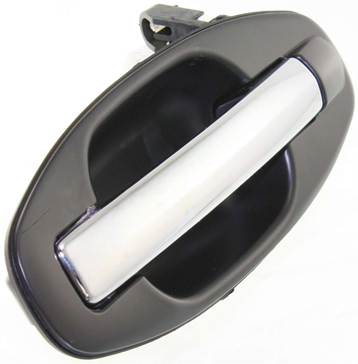 Replacement ARBH491314 Exterior Door Handle Compatible with 2001-2006 Hyundai Santa Fe Rear, Left Driver Chrome Lever with Primed Bezel