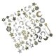 thumbnail image 2 of 74Pcs DIY Jewelry Accessories Alloy Delicate Star Moon Shaped Pendants DIY Jewelry Making Accessories for Bracelets Necklaces, 2 of 3