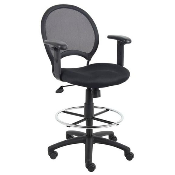 Mesh Drafting Stool with Adjustable Arms