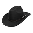 thumbnail image 3 of Sombrero de vaquero occidental, sombrero clásico versátil para disfraz, sombrero protector solar, sombrero de jazz para Estilo A Negro, 3 of 9